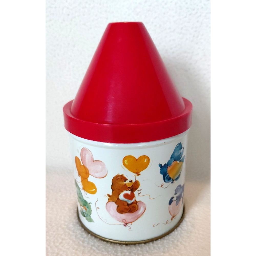 Vintage 1983 Care Bears tin red top crayon American Greetings Corp Cheinco USA